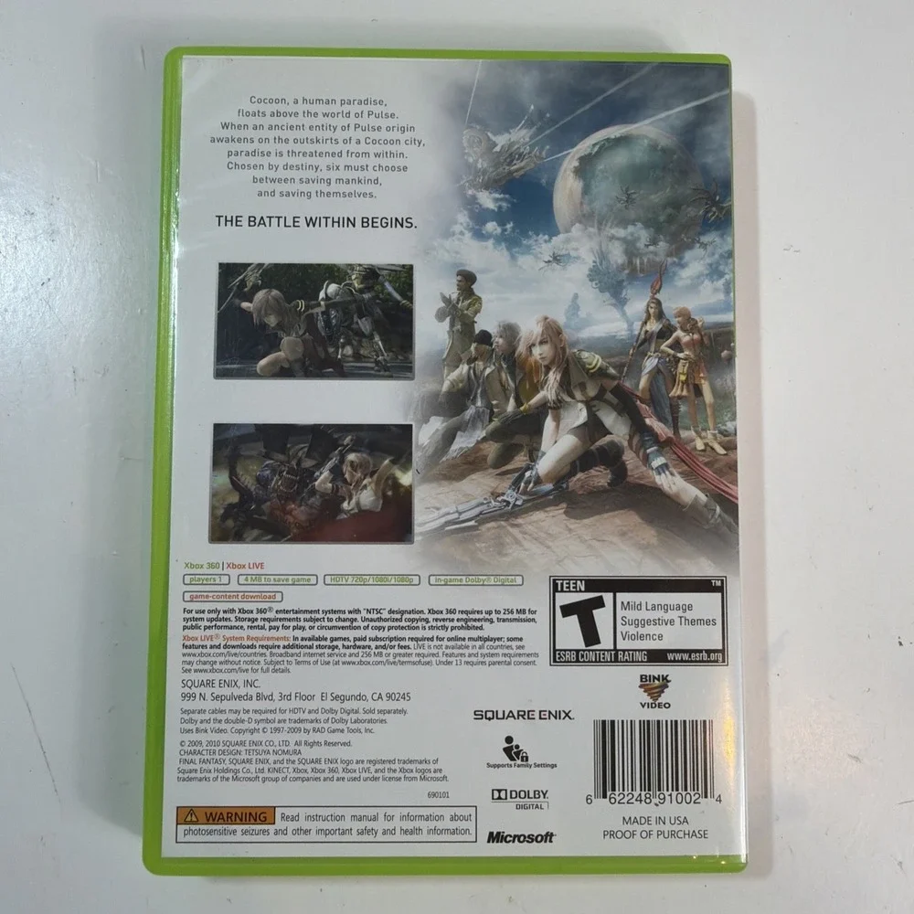 Final Fantasy XIII (Microsoft Xbox 360, 2010) Complete CIB